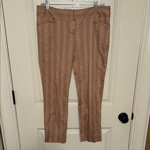 The Limited Chevron Pattern Pants in Brown and Cream
